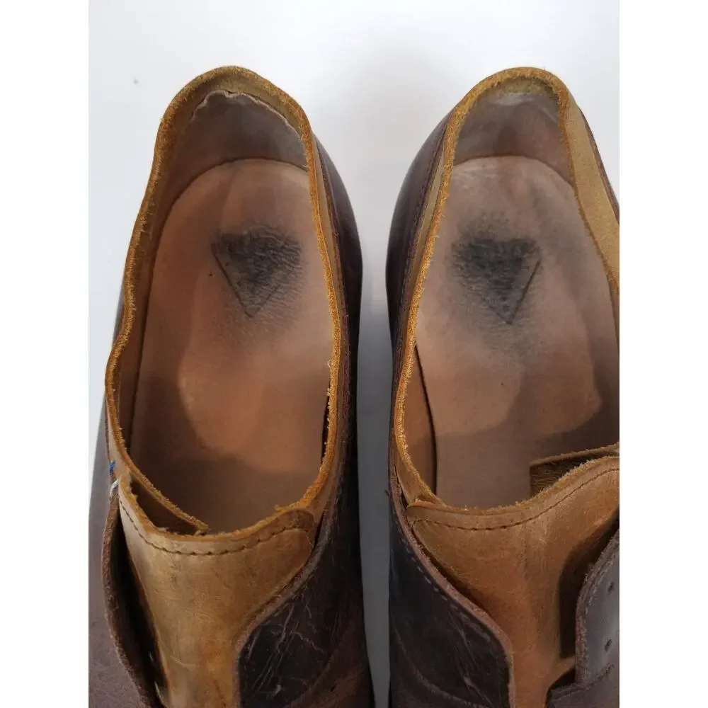 John Fluevog Mens Radio BLT Slip On Shoes Brown Leather Size 11